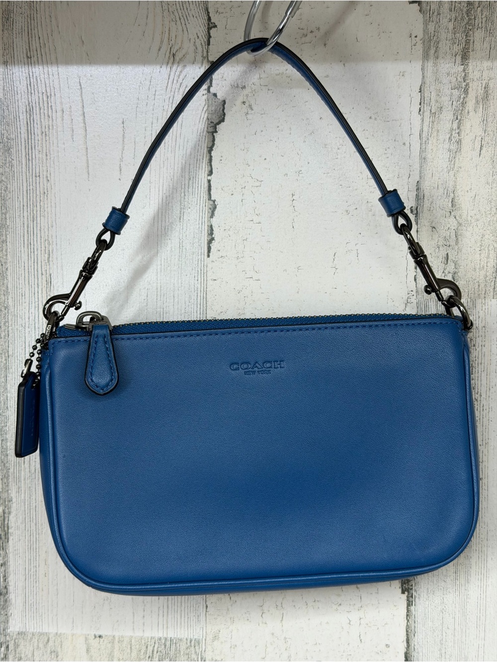 Coach Nolita Blue Leather Pochette